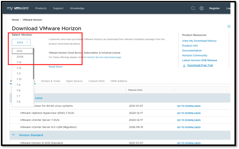 vmware horizon 8 2103